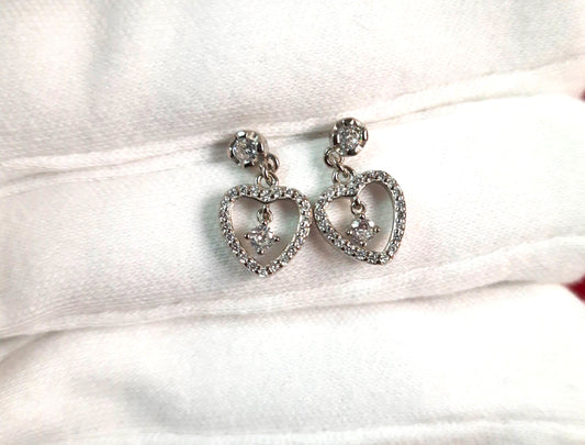 92.5 silver heart earrings | Allure Trinkets