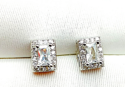 92.5 silver zircon earrings