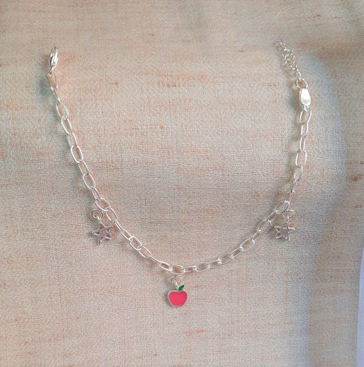 92.5 silver allure star chain bracelet