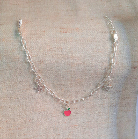 92.5 silver allure star chain bracelet