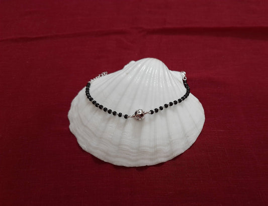 92.5 silver yellow mangalsutra bracelet