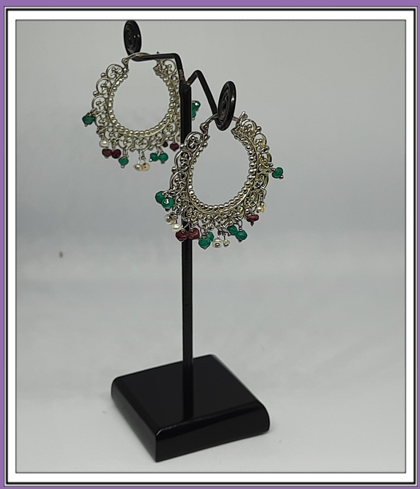 92.5 silver oxidized hoops | Allure Trinkets