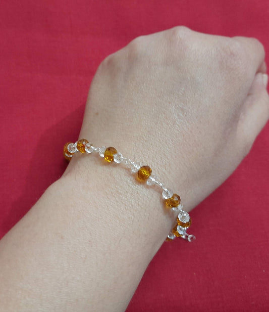 92.5 Silver Yellow Cyrstal Bracelet  | Allure Trinkets