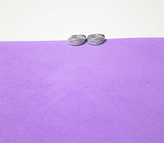 92.5 silver zircon hoops earrings online | Allure Trinkets