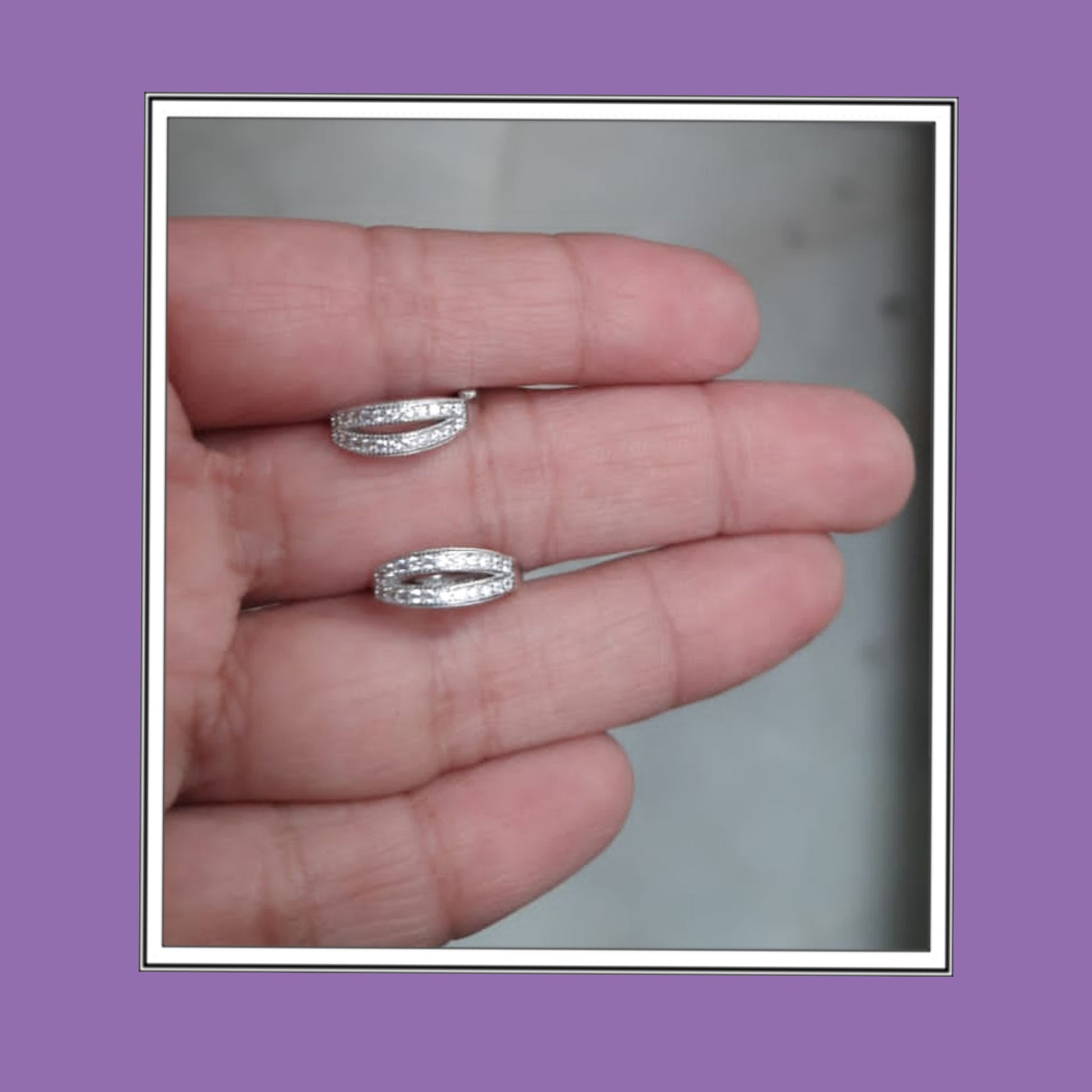 92.5 silver zircon hoops earrings online | Allure Trinkets