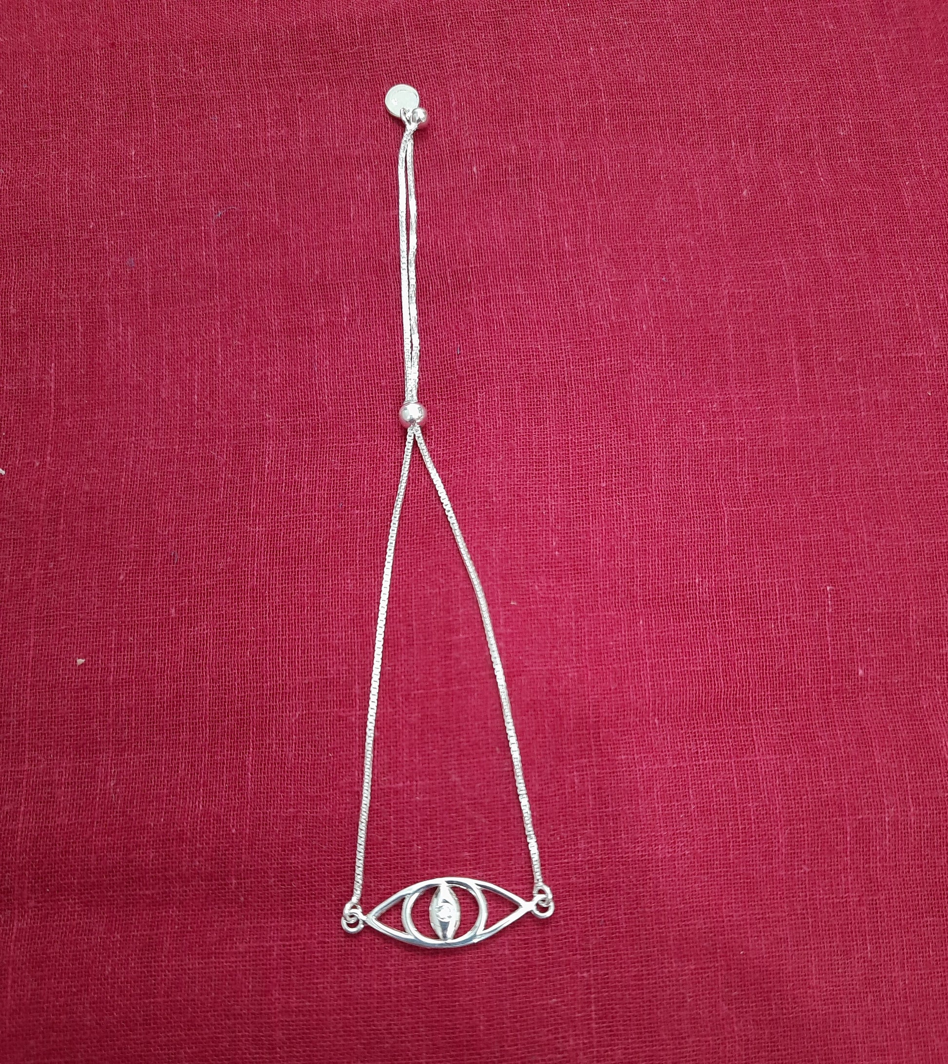 92.5 Silver Evil Eye Bracelet | Allure Trinkets