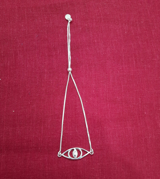 92.5 Silver Evil Eye Bracelet | Allure Trinkets