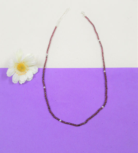 Hallmarked 92.5 Pure Silver Roma Garnet Neckpiece