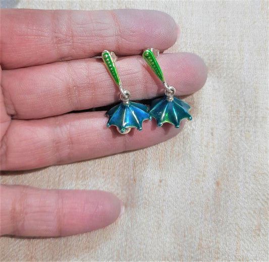 Hallmarked 92.5 Pure Silver Uma  Umbrella Jhumki Earings