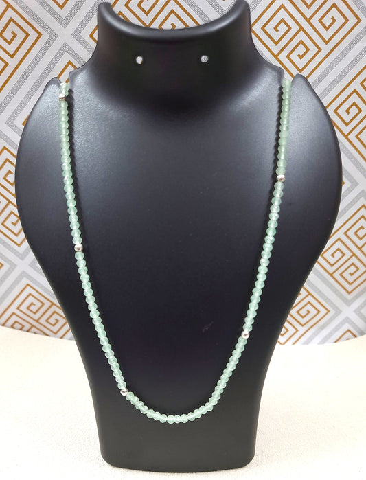 Hallmarked 92.5 Pure Silver Roma Green Zed Neckpiece