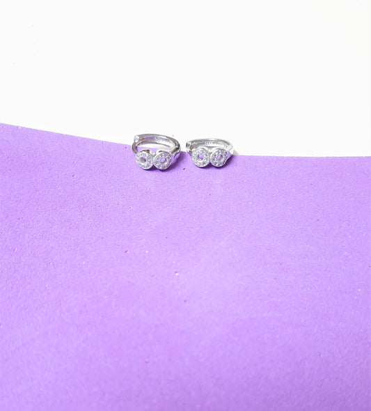 92.5 silver zircon infinite hoops | Allure Trinkets