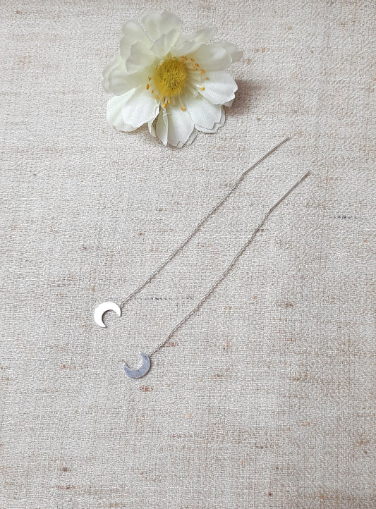 92.5 silver moon sui dhaga earings | Allure Trinkets