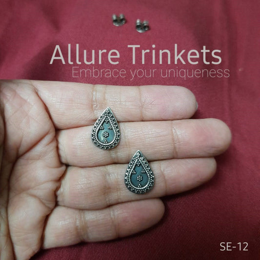 92.5 silver oxidized drop earings