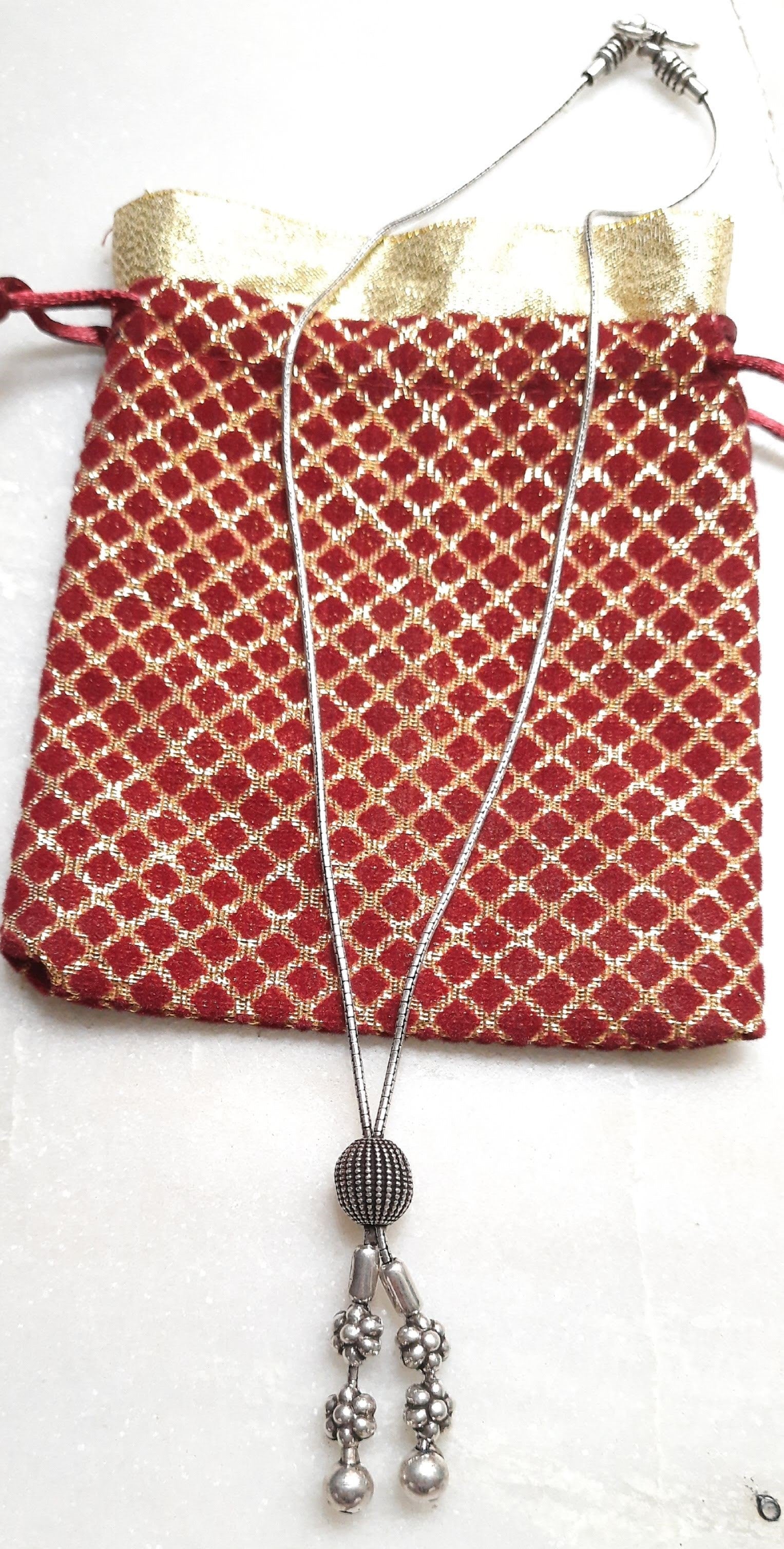 92.5 silver oxidized Ball floral Neckpiece | Allure Trinkets