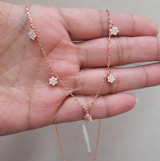 92.5 silver zircon necklace | Allure Trinkets