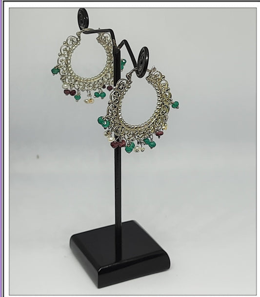 92.5 silver oxidized hoops | Allure Trinkets
