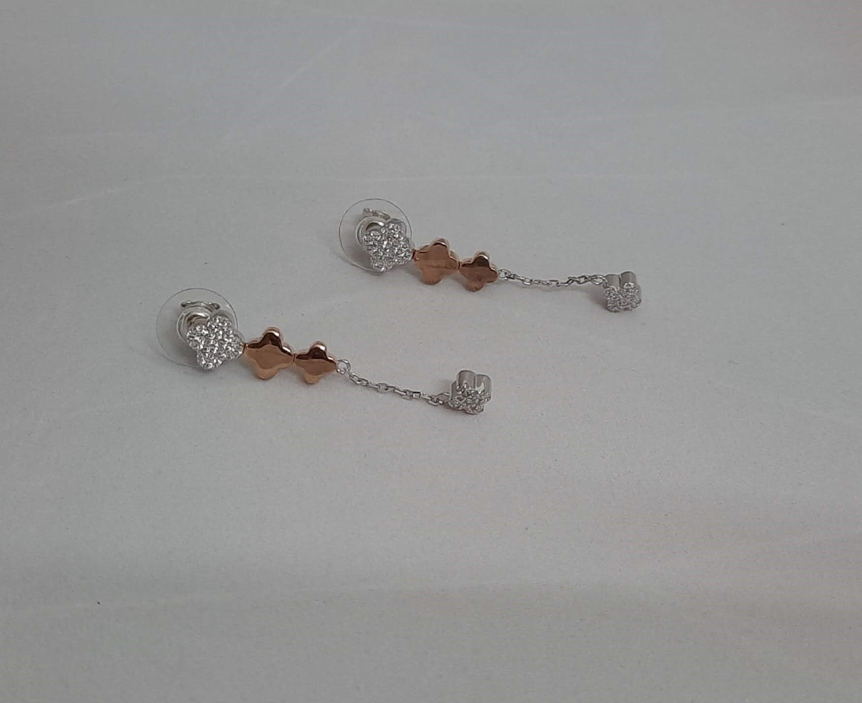 92.5 silver rose gold Star earrings | AllureTrinkets 