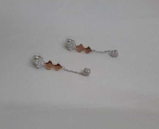 92.5 silver rose gold Star earrings | AllureTrinkets 