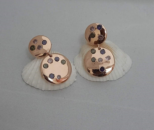 92.5 silver rose gold earings | Allure Trinkets