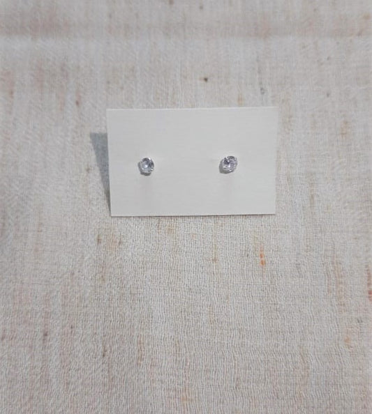 Hallmarked Pure 92.5 Silver AD Dot Earings