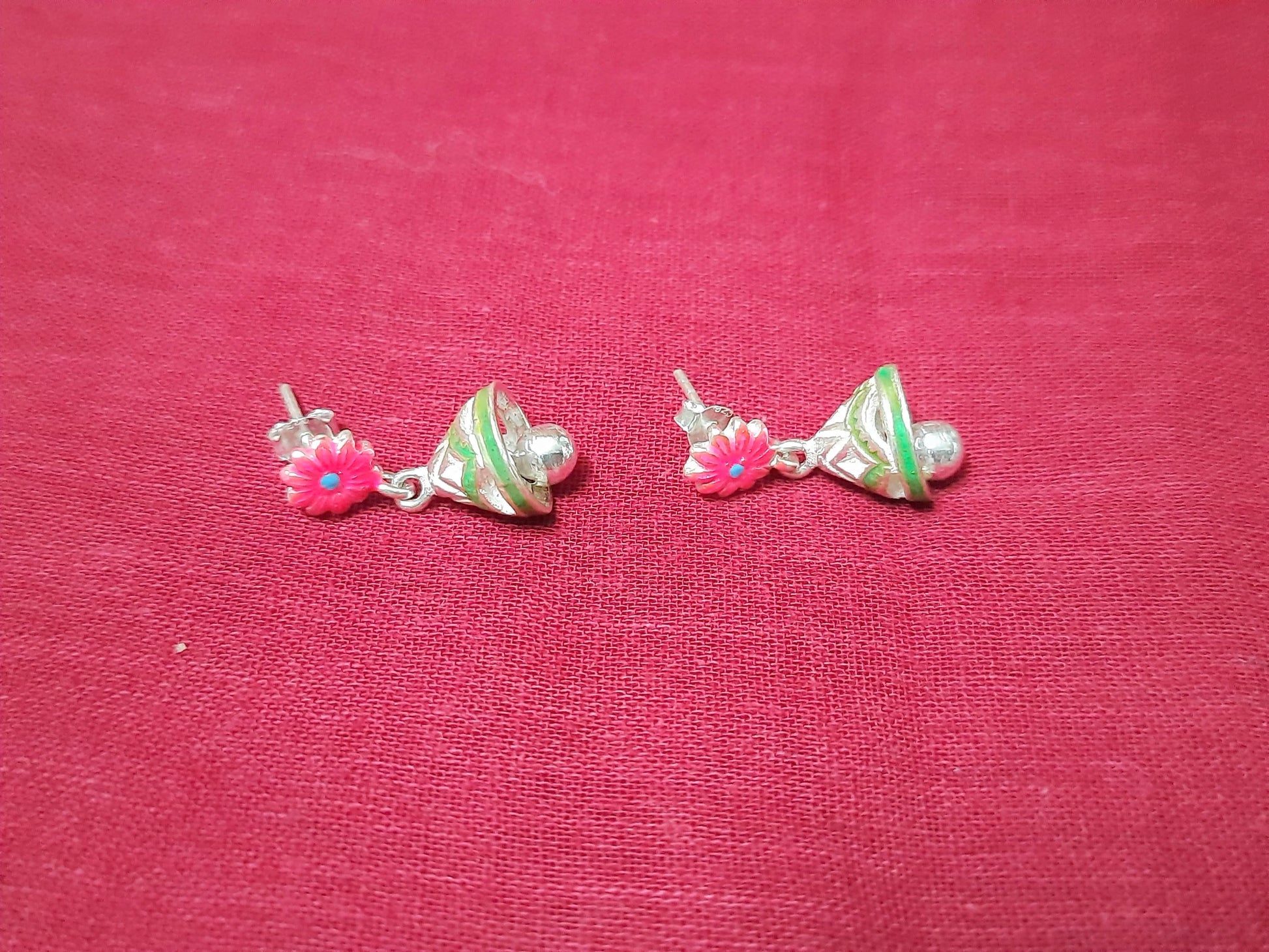 92.5 silver jhumki earrings