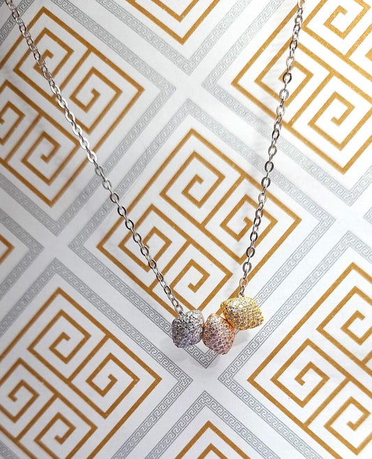 92.5 silver zircon pendant chain