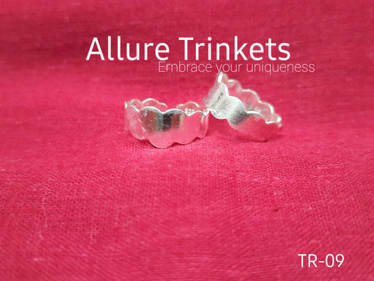 92.5 silver wavy toe rings