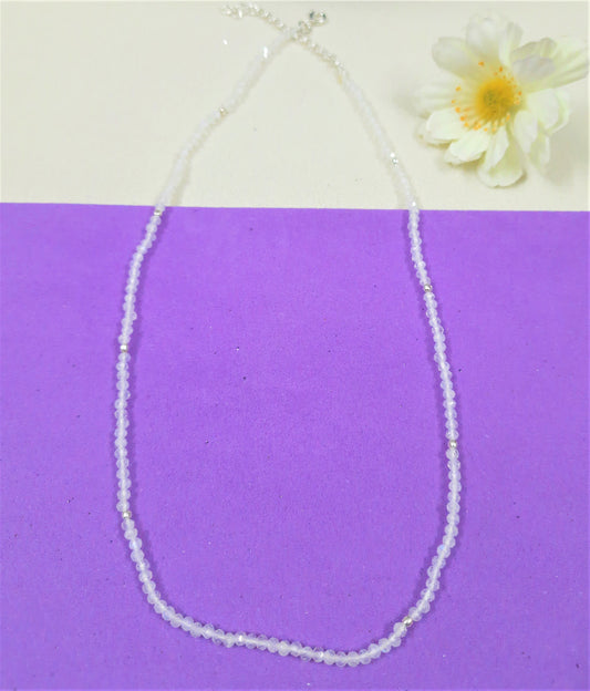 Hallmarked 92.5 Pure Silver Roma White Rainbow Neckpiece